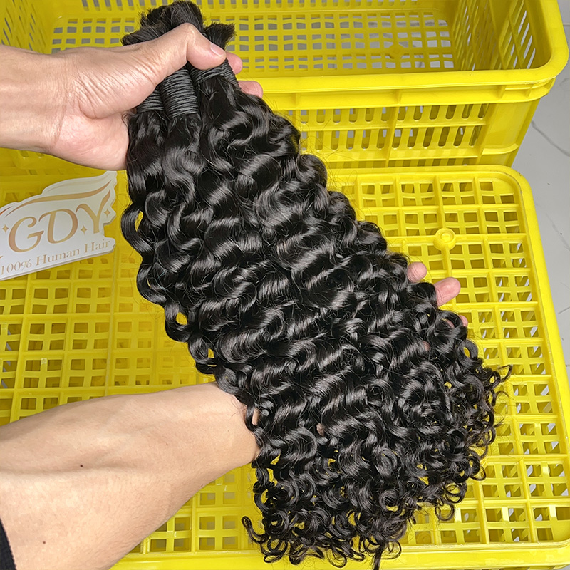 Water Wave Bulk Human Hair For Braiding - %100 İnsan Saçı Toplu Halde Örgü