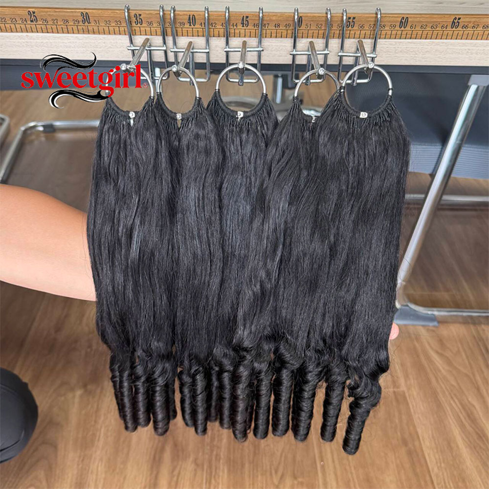 Water Wave Bulk Human Hair For Braiding - 12A Yaki Feather Burma Kıvırcık Saç