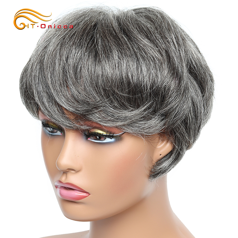 Short Pixie Cut Wig Human Hair Cheap - Ucuz kısa peruk siyah kadınlar için