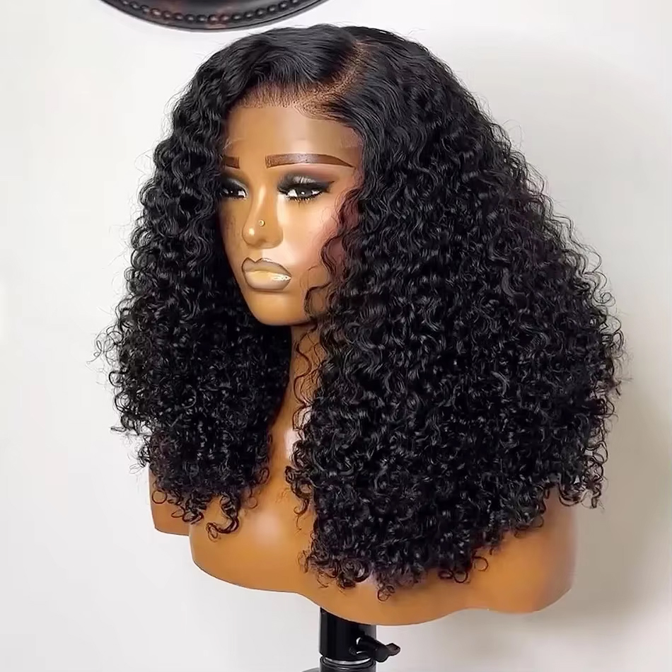 Glueless Wear And Go Human Hair Wig - %230 Kısa Kıvırcık Bob 13x4 Dantel