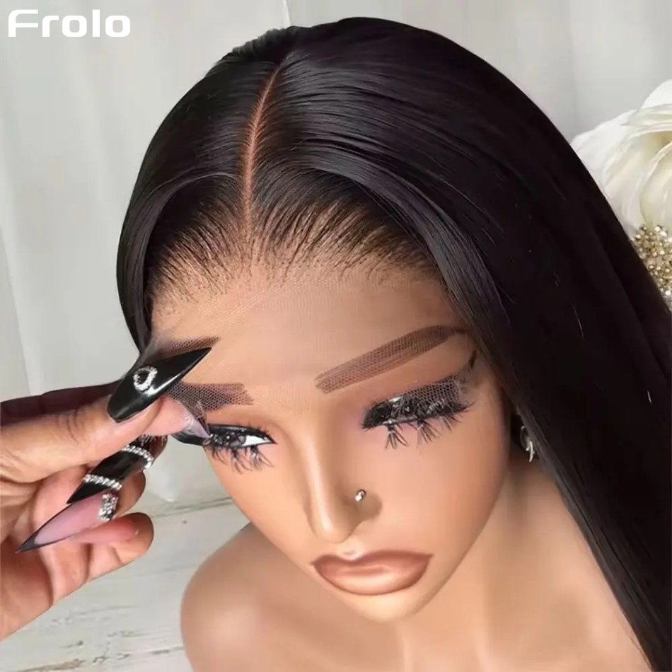 Lace Front Wigs - Yapıştırıcısız Düz İnsan Saçı Perukları 220