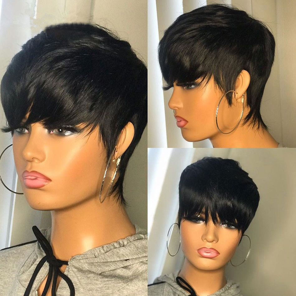 Kısa, İnsan Saçından Yapılmış  - Short Pixie Cut Wig Human Hair Cheap incelemesi ve fiyatı