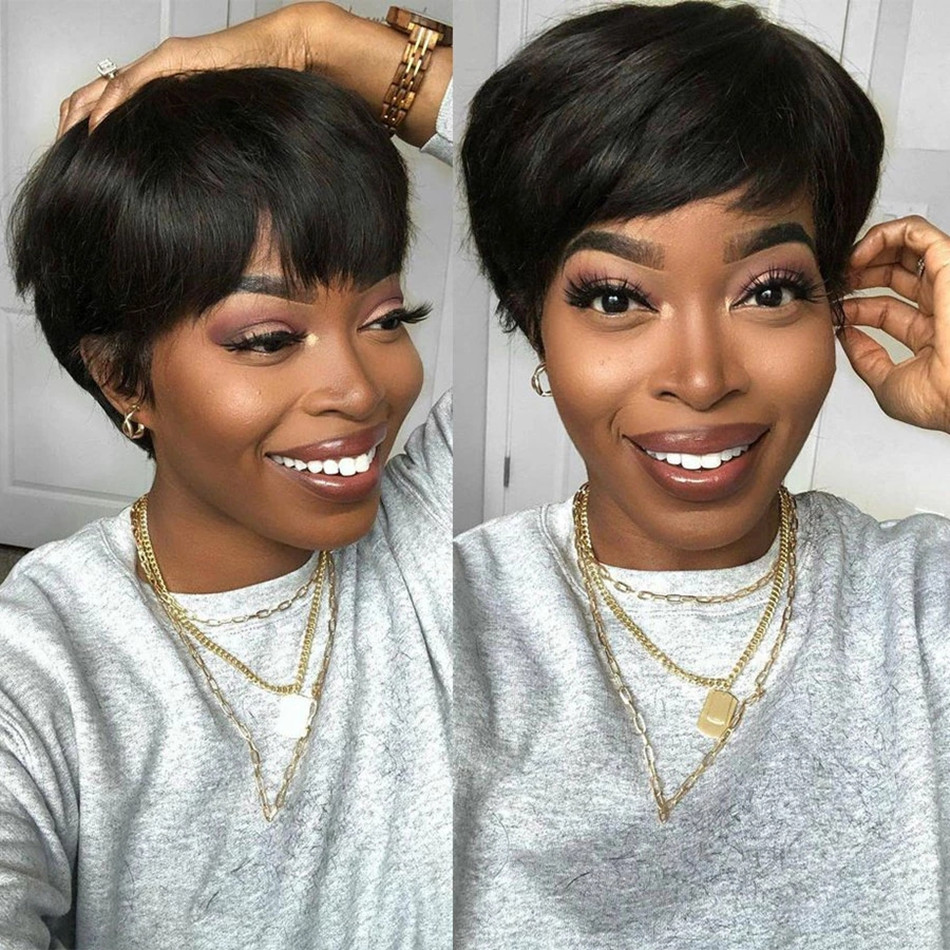 Kısa, İnsan Saçından Yapılmış  - Short Pixie Cut Wig Human Hair Cheap incelemesi ve fiyatı