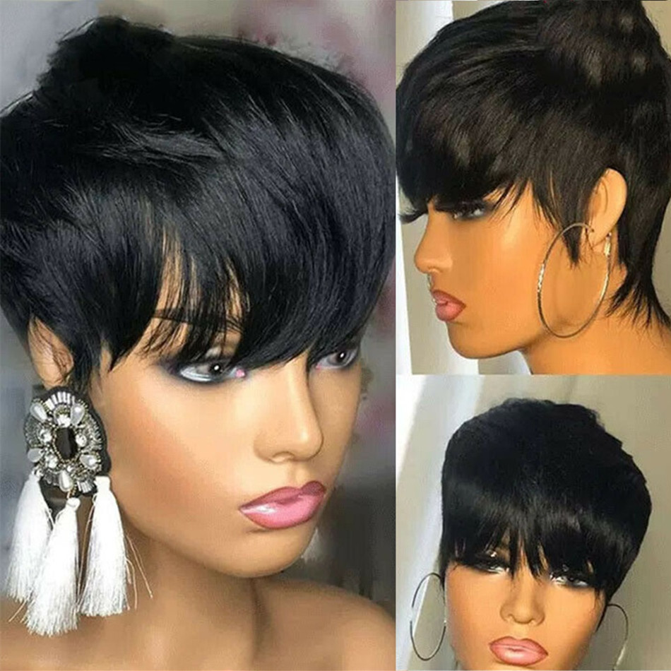 Kısa, İnsan Saçından Yapılmış  - Short Pixie Cut Wig Human Hair Cheap incelemesi ve fiyatı