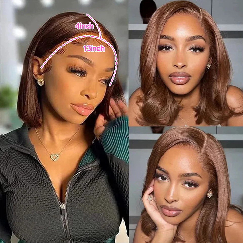 13x4 Çikolata Kahverengi Düz B - Glueless Wear And Go Human Hair Wig incelemesi ve fiyatı