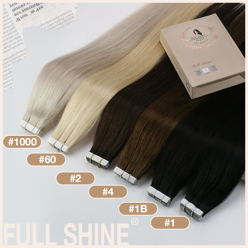 Tam parlaklık bant saç ekleme  - Invisible Tape In Extensions Real Hair incelemesi ve fiyatı