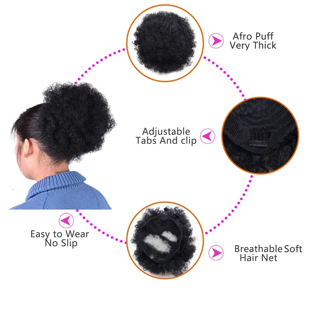 Siyah kadınlar için Afro puf İ - Drawstring Afro Curly Puff Ponytail incelemesi ve fiyatı