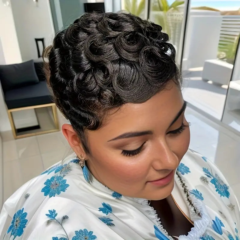 Kısa Bob Pixie Kesim Peruk Kıv - Short Pixie Cut Wig Human Hair Cheap incelemesi ve fiyatı