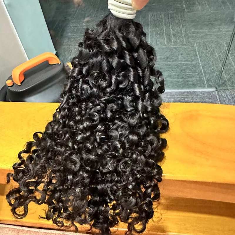 Hiçbir Atkı Toplu Birmanya Kıv - Water Wave Bulk Human Hair For Braiding incelemesi ve fiyatı