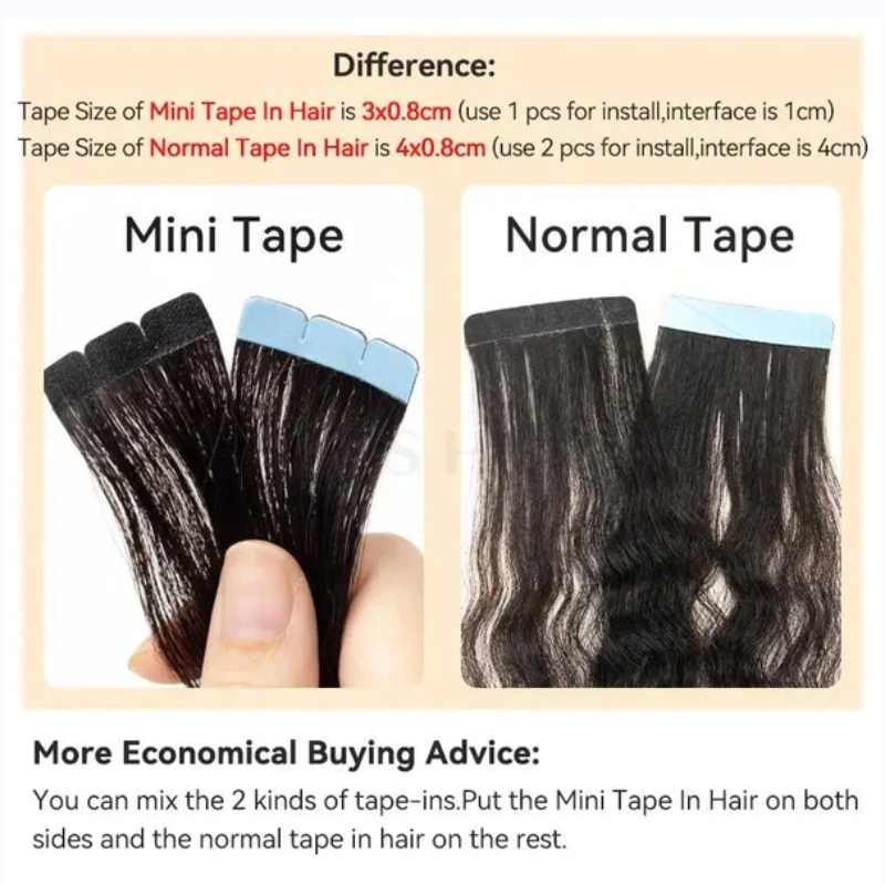 Mini Bant Saç Uzantıları İnsan - Invisible Tape In Extensions Real Hair incelemesi ve fiyatı