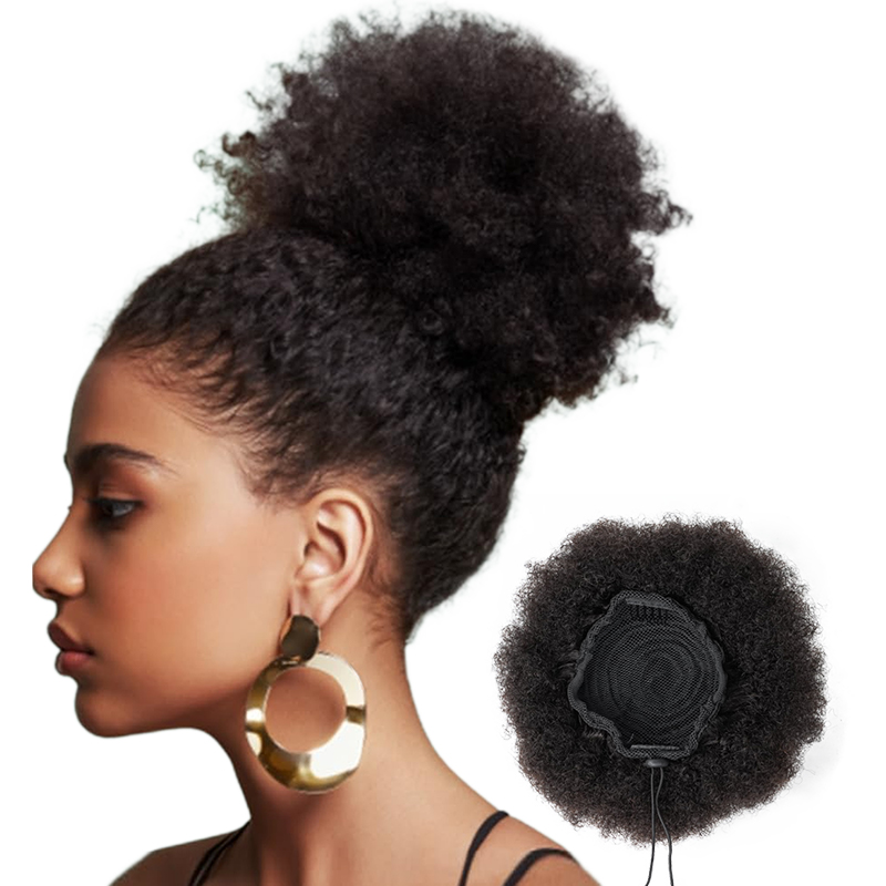 % 100 İnsan Saç 8 Inç Kısa Afr - Drawstring Afro Curly Puff Ponytail incelemesi ve fiyatı