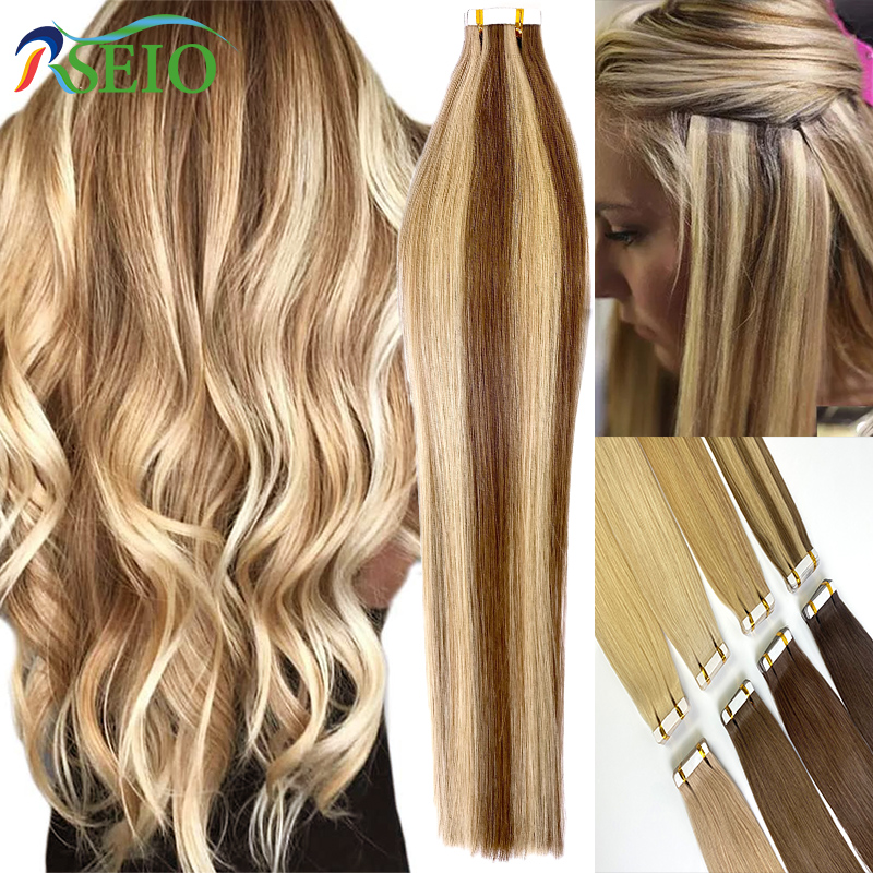 RSEIO düz bant içinde insan sa - Invisible Tape In Extensions Real Hair incelemesi ve fiyatı