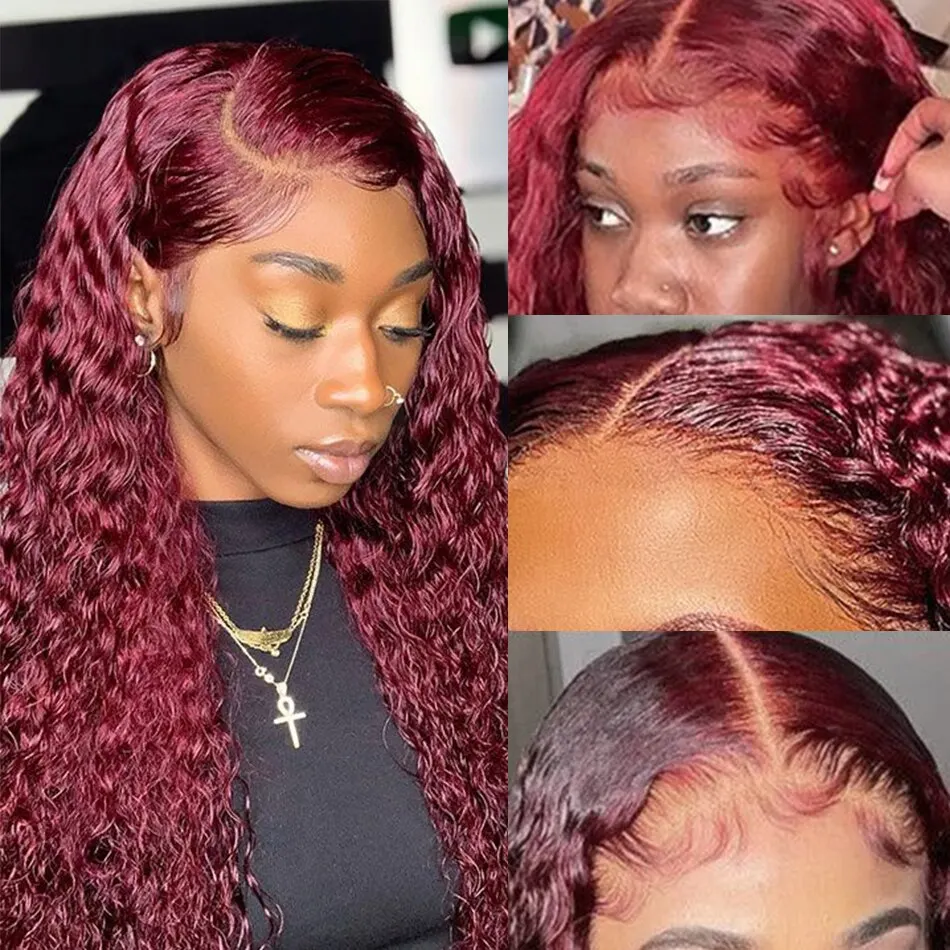 99J Bordo Renkli Derin Dalgalı - Lace Front Wigs incelemesi ve fiyatı
