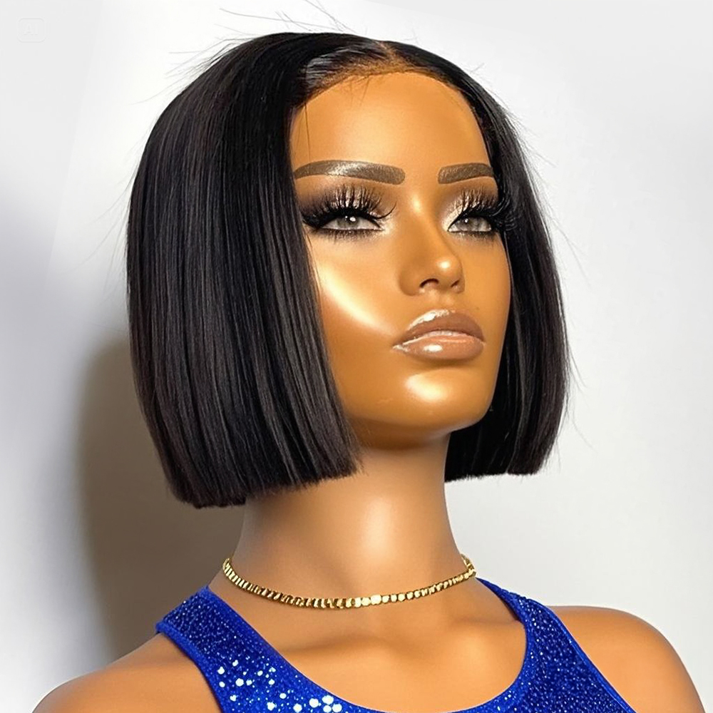 %250 Yoğunluklu Düz Kısa Bob P - Pre Parted 13X4 Lace Front Bob Wig incelemesi ve fiyatı