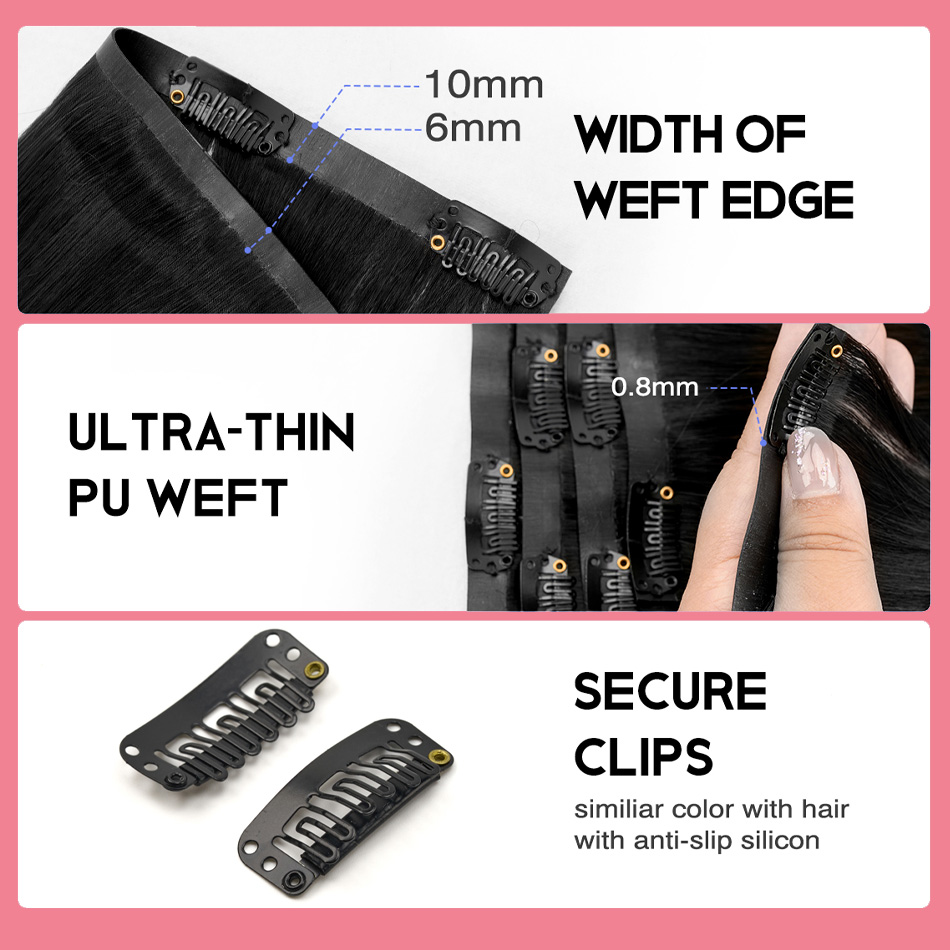 Dikişsiz Klipsli Saç Ekleri Ge - Seamless Clip In Hair Extensions Human Hair incelemesi ve fiyatı