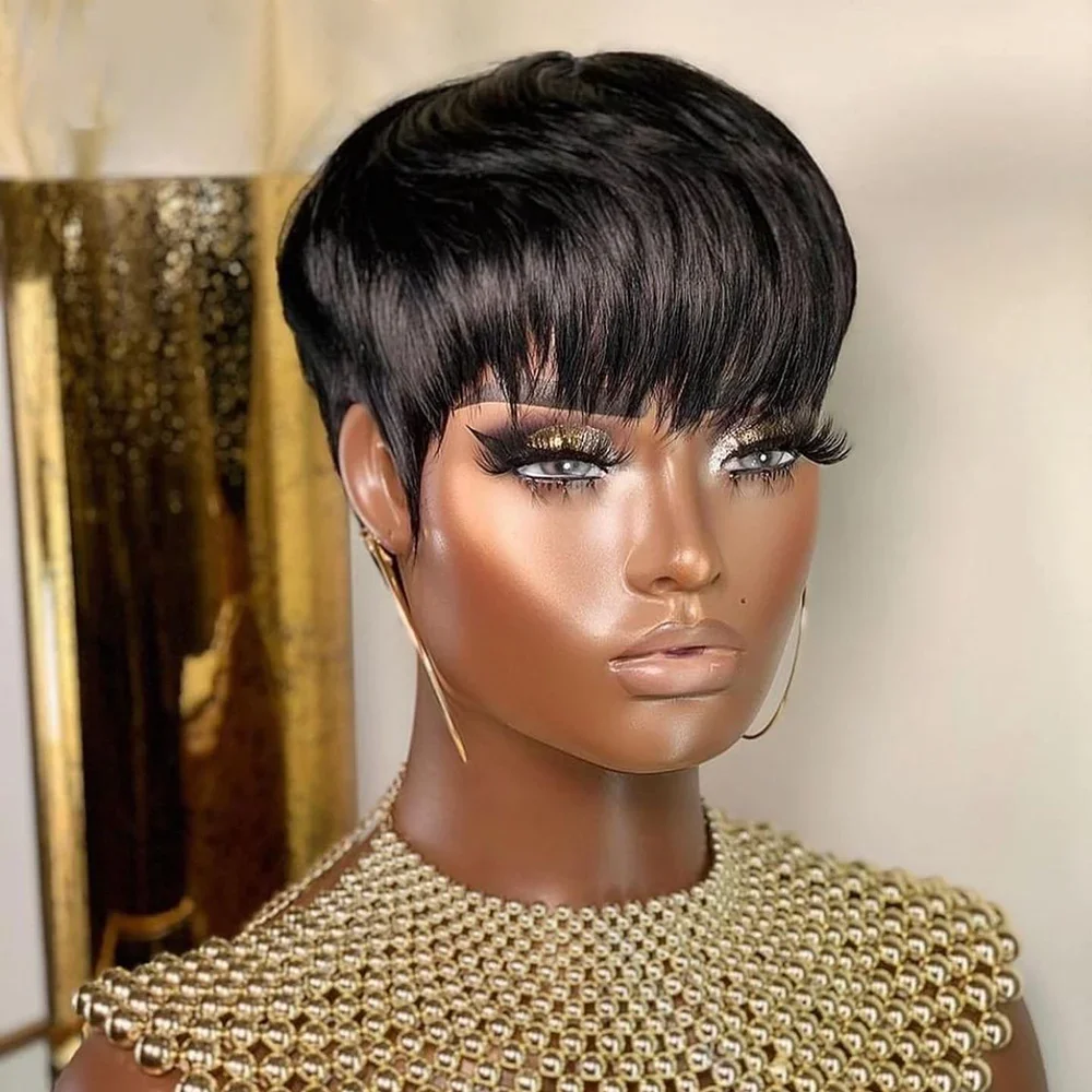 Kısa İnsan Saçı Peruklar Pixie - Short Pixie Cut Wig Human Hair Cheap incelemesi ve fiyatı
