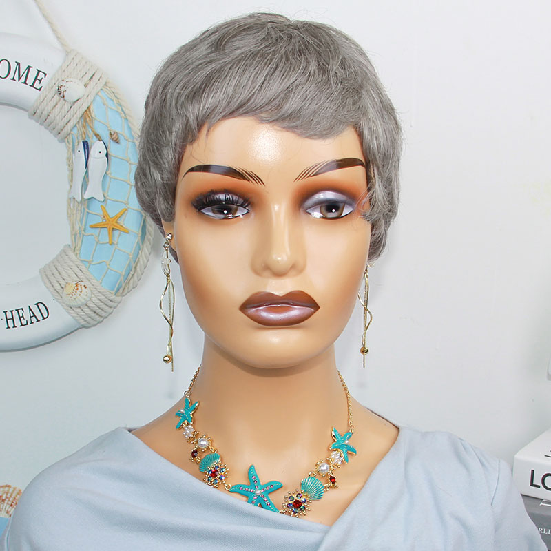 Kısa Düz İnsan Saçı Perukları  - Short Pixie Cut Wig Human Hair Cheap incelemesi ve fiyatı