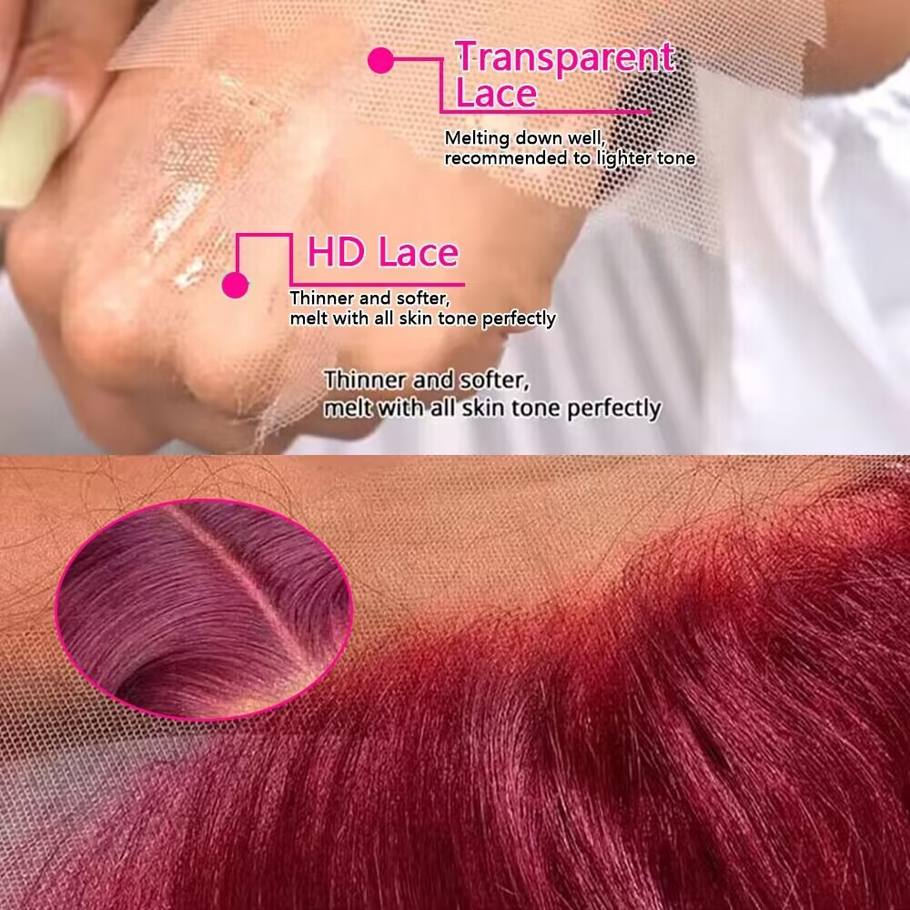 200 Yoğunluklu Bordo Derin Dal - Lace Front Wigs incelemesi ve fiyatı