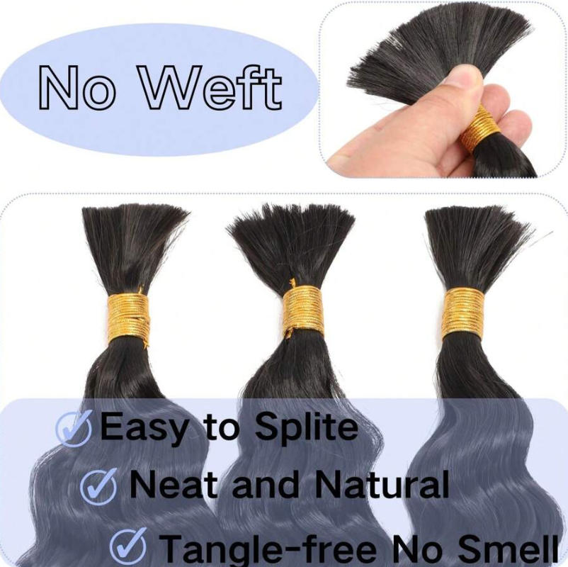 Örgü için atkı olmayan insan s - Water Wave Bulk Human Hair For Braiding incelemesi ve fiyatı